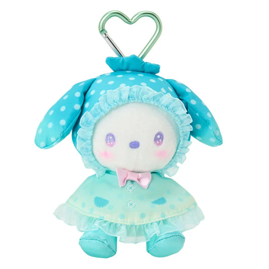 SANRIO | Pochacco Mascot Holder Bag Charm Keychain 120×75×135mm (Sweet Rain Collection Raincoat)