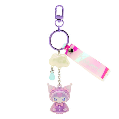 SANRIO | Kuromi Aurora Mascot Bag Charm Keychain 45×25×35mm (Sweet Rain Collection Raincoat)