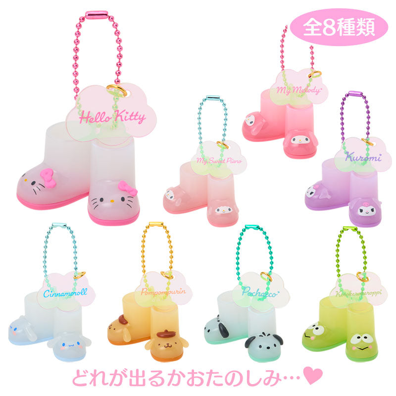 SANRIO | Secret Rain Boot Charm Blind Box 61×57×42mm (Sweet Rain Collection Raincoat)