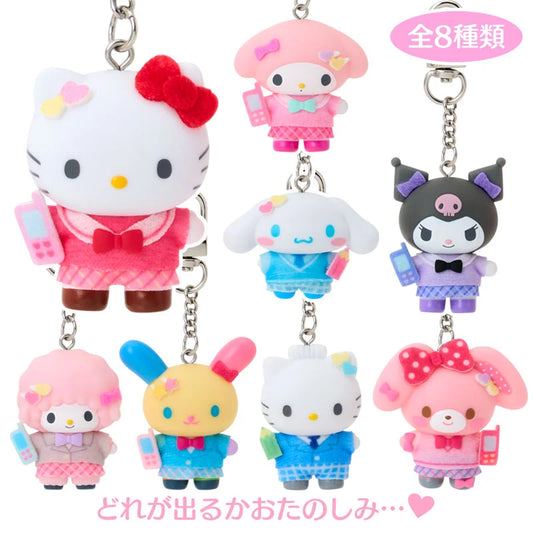 SANRIO | Secret Keychain School Uniform Blind Box 47×35×63mm (Chibitomo Series 4th Edition) (Order 8 For A Complete Box)