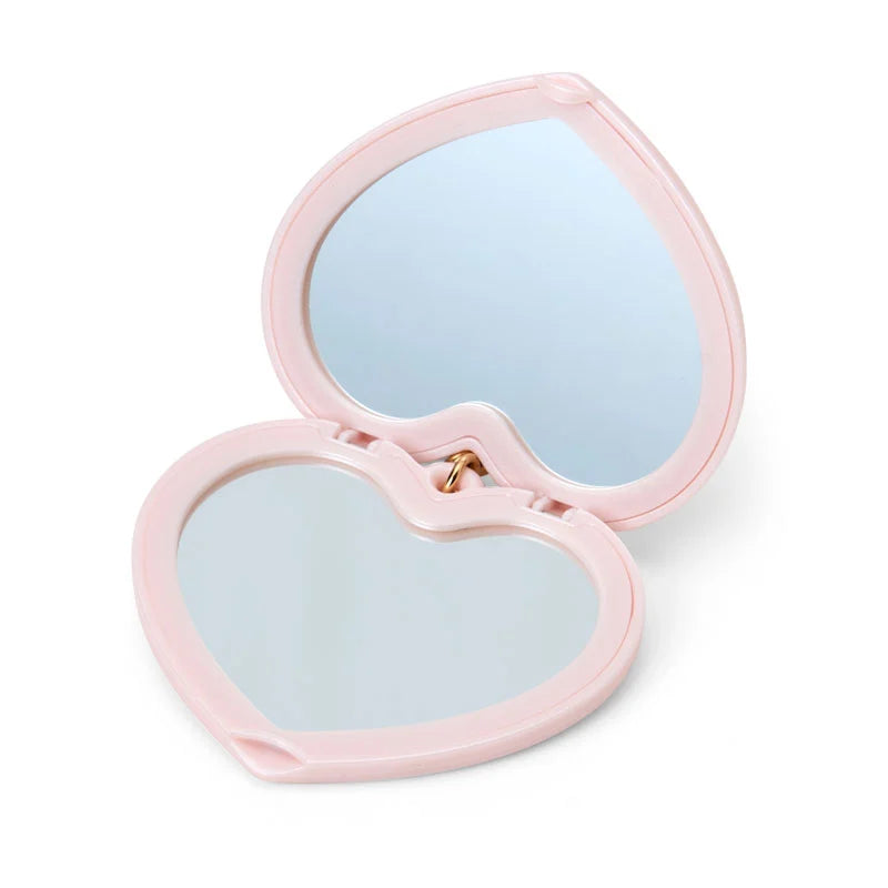 SANRIO | My Sweet Piano Heart-Shaped Compact Mirror with Bead Charm 70x18x60mm (Elegant Quilted)