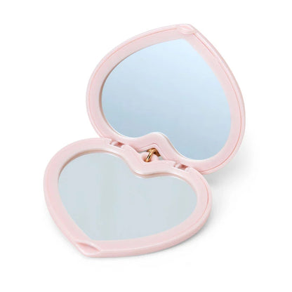 SANRIO | My Sweet Piano Heart-Shaped Compact Mirror with Bead Charm 70x18x60mm (Elegant Quilted)