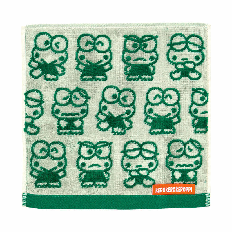 SANRIO | Keroppi Mini Towel Jacquard Handkerchief 250×5×250mm (Everyday Use Keroppi)