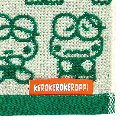 SANRIO | Keroppi Mini Towel Jacquard Handkerchief 250×5×250mm (Everyday Use Keroppi)