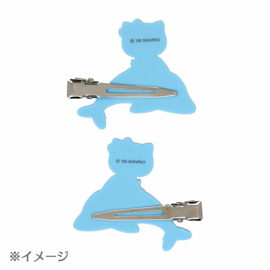 SANRIO | Hello Kitty Bangs Clip Set Hair Clip 55×10×45mm (Shiny Dolphin)
