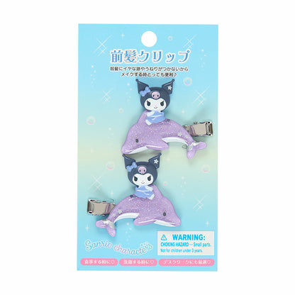 SANRIO | Kuromi Bangs Clip Set Hair Clip 55×10×45mm (Shiny Dolphin)