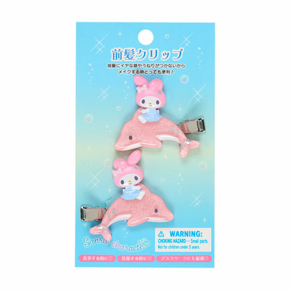 SANRIO | My Melody Bangs Clip Set Hair Clip 55×10×45mm (Shiny Dolphin)