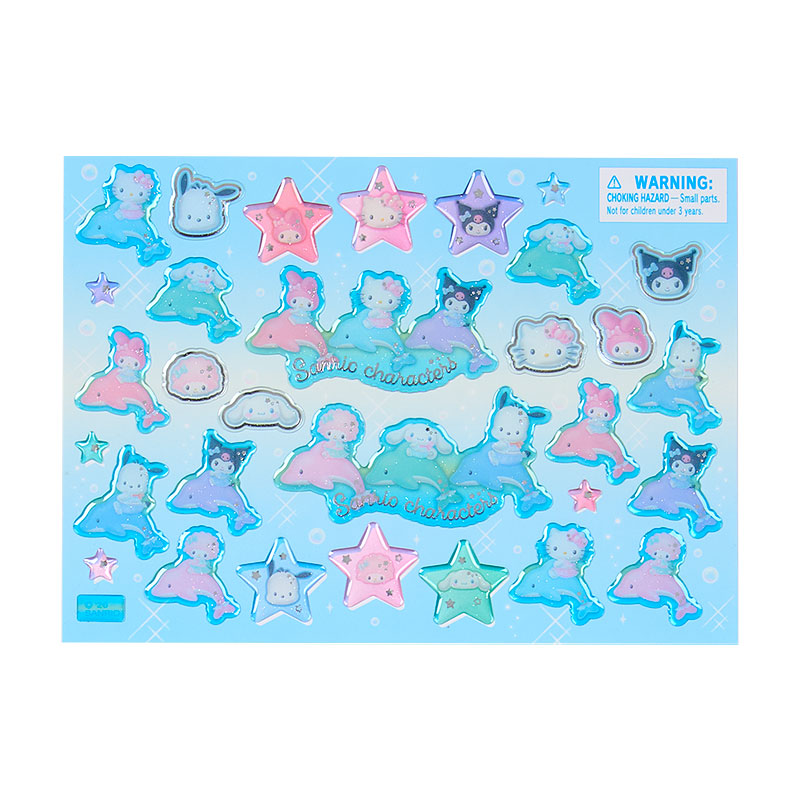 SANRIO | Crystal Sticker 200×2×170mm (Shiny Dolphin)
