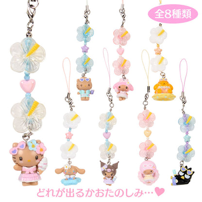 SANRIO | Secret Keychain Strap Blind Box 55×35×65mm (Sparkling Summer Pool Tan Sunburned)