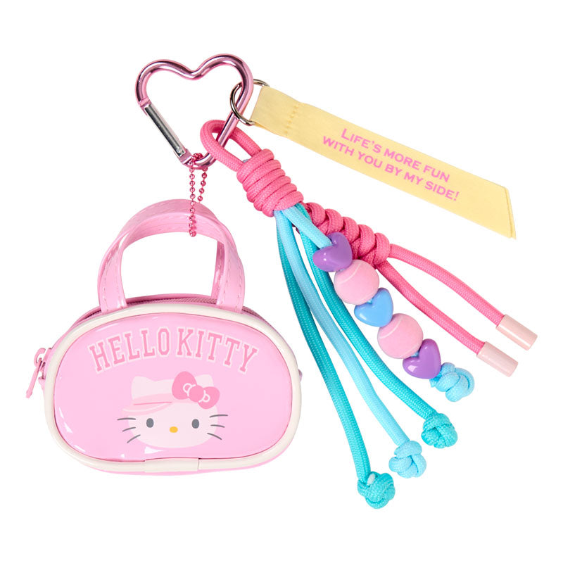 SANRIO | Hello Kitty Mini Boston-Style Pouch Bag Charm 90x35x100mm (Sanrio Girls's Tennis Club)