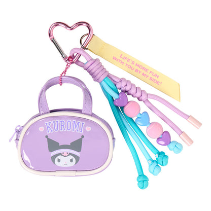 SANRIO | Kuromi Mini Boston-Style Pouch Bag Charm 90x35x100mm (Sanrio Girls's Tennis Club)