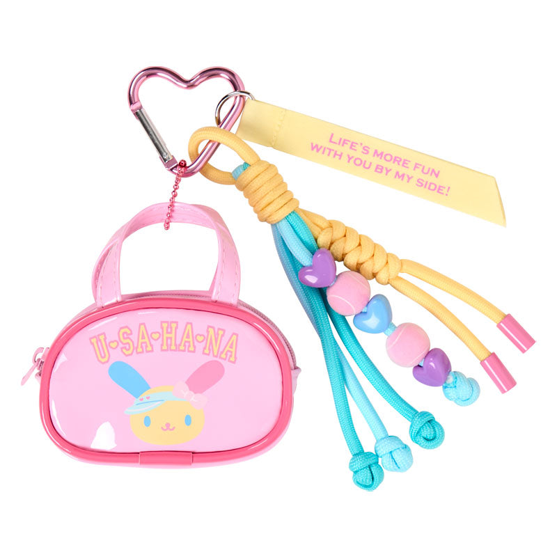 SANRIO | Usahana Mini Boston-Style Pouch Bag Charm 90x35x100mm (Sanrio Girls's Tennis Club)