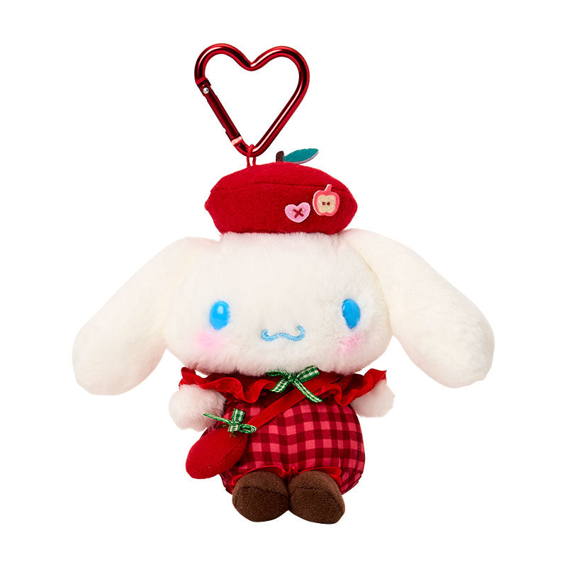 SANRIO | Cinnamoroll Mascot Holder Bag Charm Keychain 110×90×145mm (Autumn Apple Gingham Red)