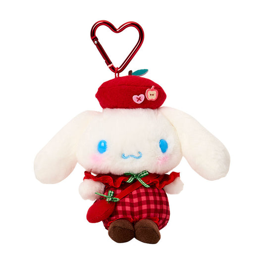 SANRIO | Cinnamoroll Mascot Holder Bag Charm Keychain 110×90×145mm (Autumn Apple Gingham Red)