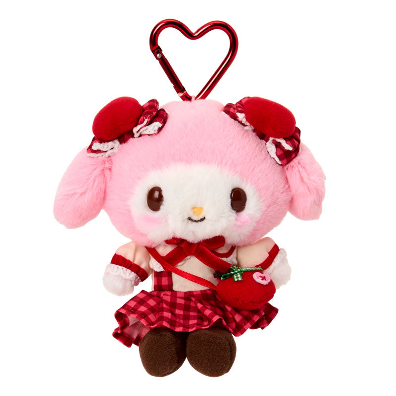 SANRIO | My Melody Mascot Holder Bag Charm Keychain 110×90×145mm (Autumn Apple Gingham Red)