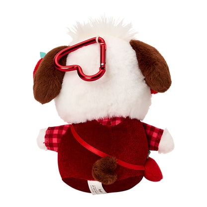 SANRIO | Pochacco Mascot Holder Bag Charm Keychain 110×90×145mm (Autumn Apple Gingham Red)