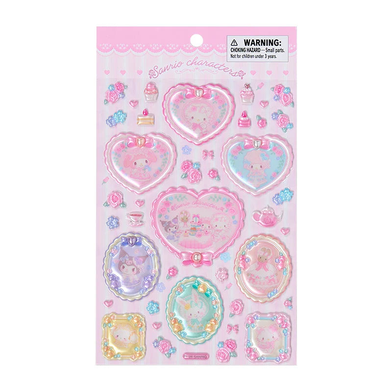 SANRIO | Pearlescent Plump Emblem Sticker 90×8×200mm (Fairy Tale Party)