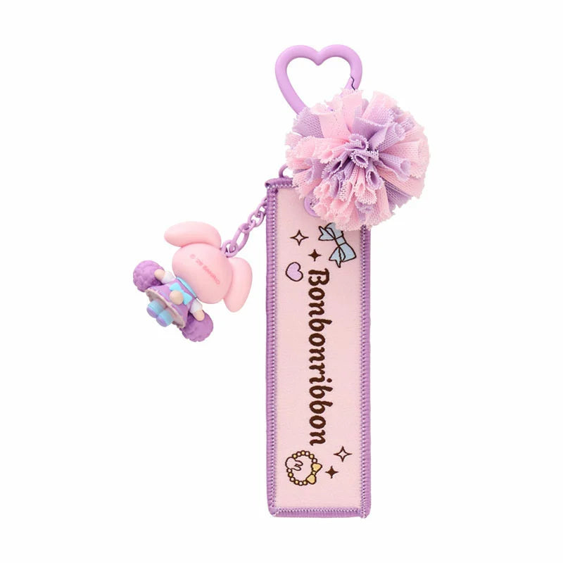 SANRIO | Bonbon Ribbon Figure Mascot Keychain & Logo Tag 125X72X28mm (Cheering Everyone On! Cheer Tales)