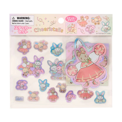 SANRIO | Glitter Hologram Sticker Set 100×4×105mm (Cheering Everyone On! Cheer Tales)