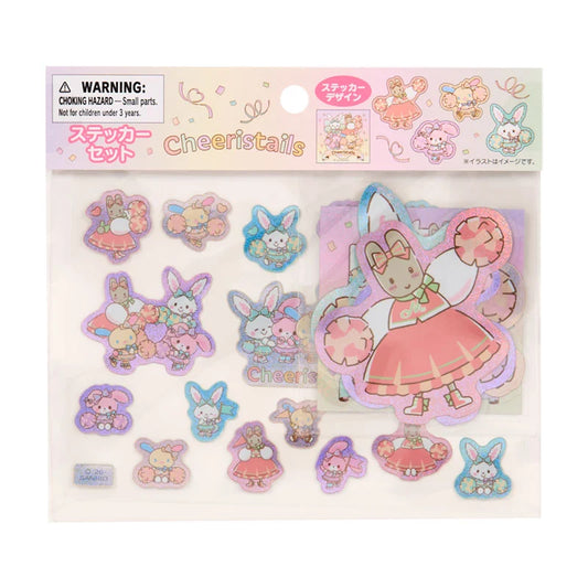 SANRIO | Glitter Hologram Sticker Set 100×4×105mm (Cheering Everyone On! Cheer Tales)