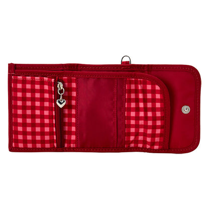 SANRIO | Hello Kitty Trifold Wallet 110×20×80mm (Autumn Apple Gingham Red)