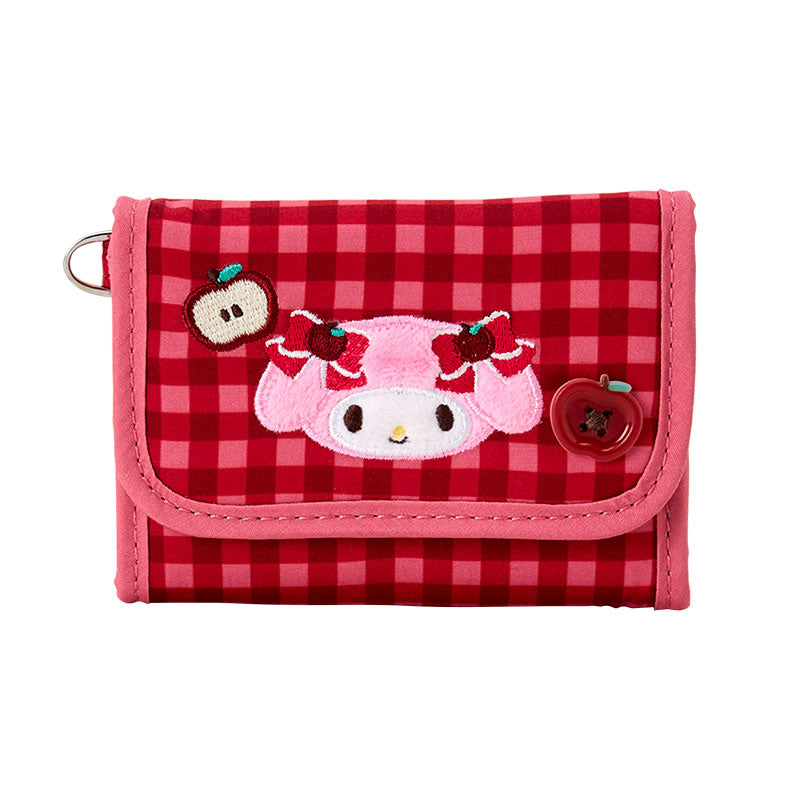 SANRIO | My Melody Trifold Wallet 110×20×80mm (Autumn Apple Gingham Red)