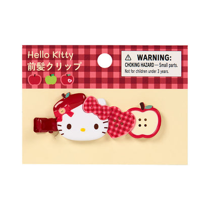 SANRIO | Hello Kitty Hair Clip 70×12×270mm (Autumn Apple Gingham Red)