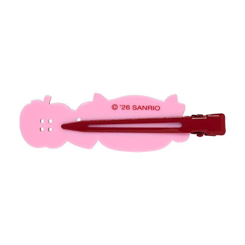 SANRIO | My Melody Hair Clip 70×12×270mm (Autumn Apple Gingham Red)