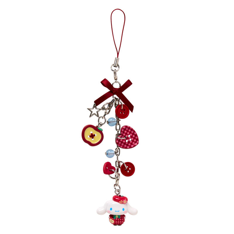 SANRIO | Cinnamoroll Phone Strap Mascot Bag Charm 25×20×35mm (Autumn Apple Gingham Red)