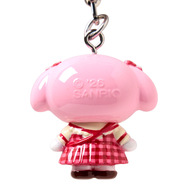 SANRIO | My Melody Phone Strap Mascot Bag Charm 25×20×35mm (Autumn Apple Gingham Red)