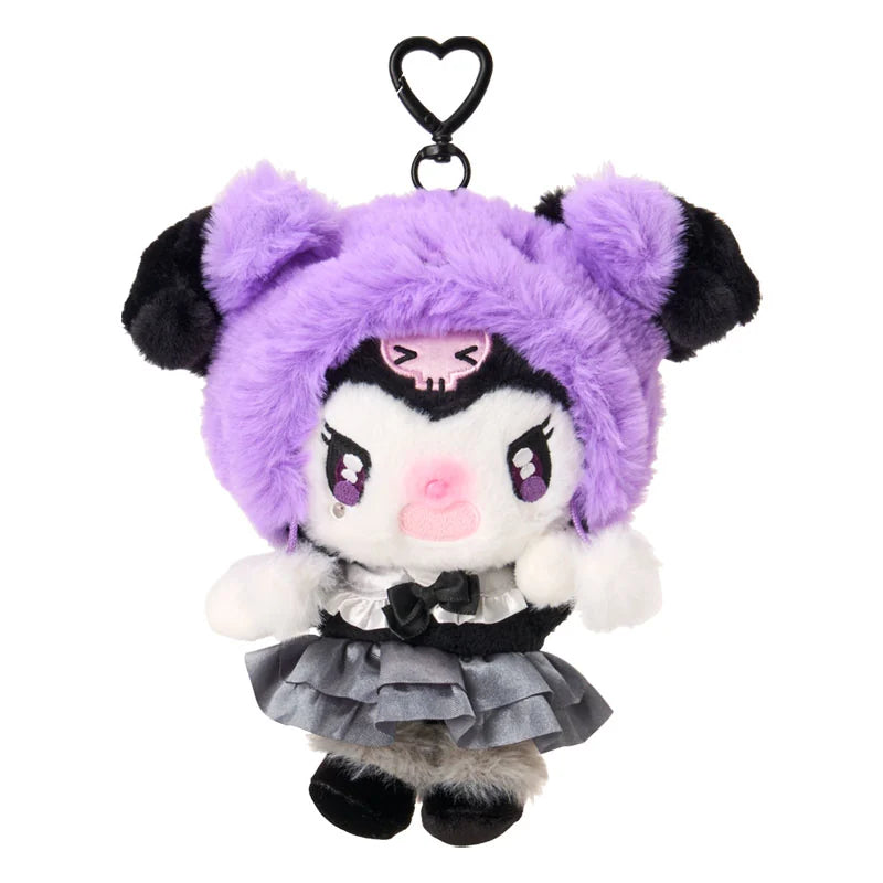 SANRIO | Kuromi Mascot Holder Bag Charm Keychain Casual 200×100×80mm (All Black Kuromi Mode)