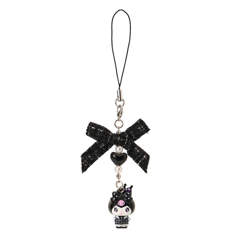 SANRIO | Kuromi Strap Girly 55×20×80mm (All Black Kuromi Mode)