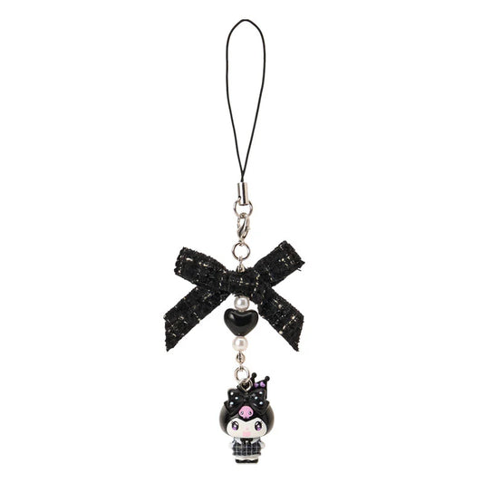 SANRIO | Kuromi Strap Girly 55×20×80mm (All Black Kuromi Mode)