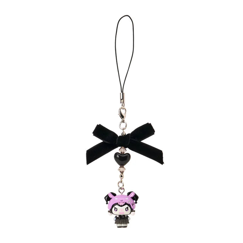 SANRIO | Kuromi Strap Casual 55×20×80mm (All Black Kuromi Mode)