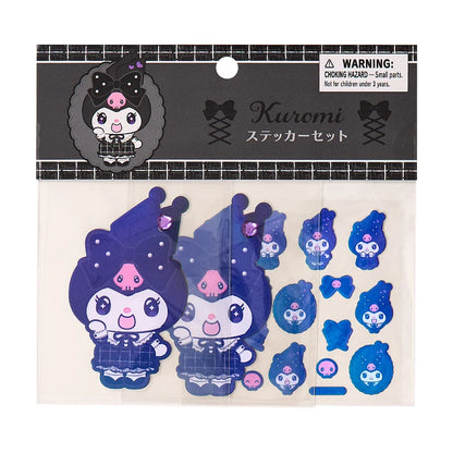 SANRIO | Kuromi Sticker Set Girly 140×5×125mm (All Black Kuromi Mode)
