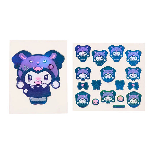 SANRIO | Kuromi Sticker Set Casual 140×5×125mm (All Black Kuromi Mode)